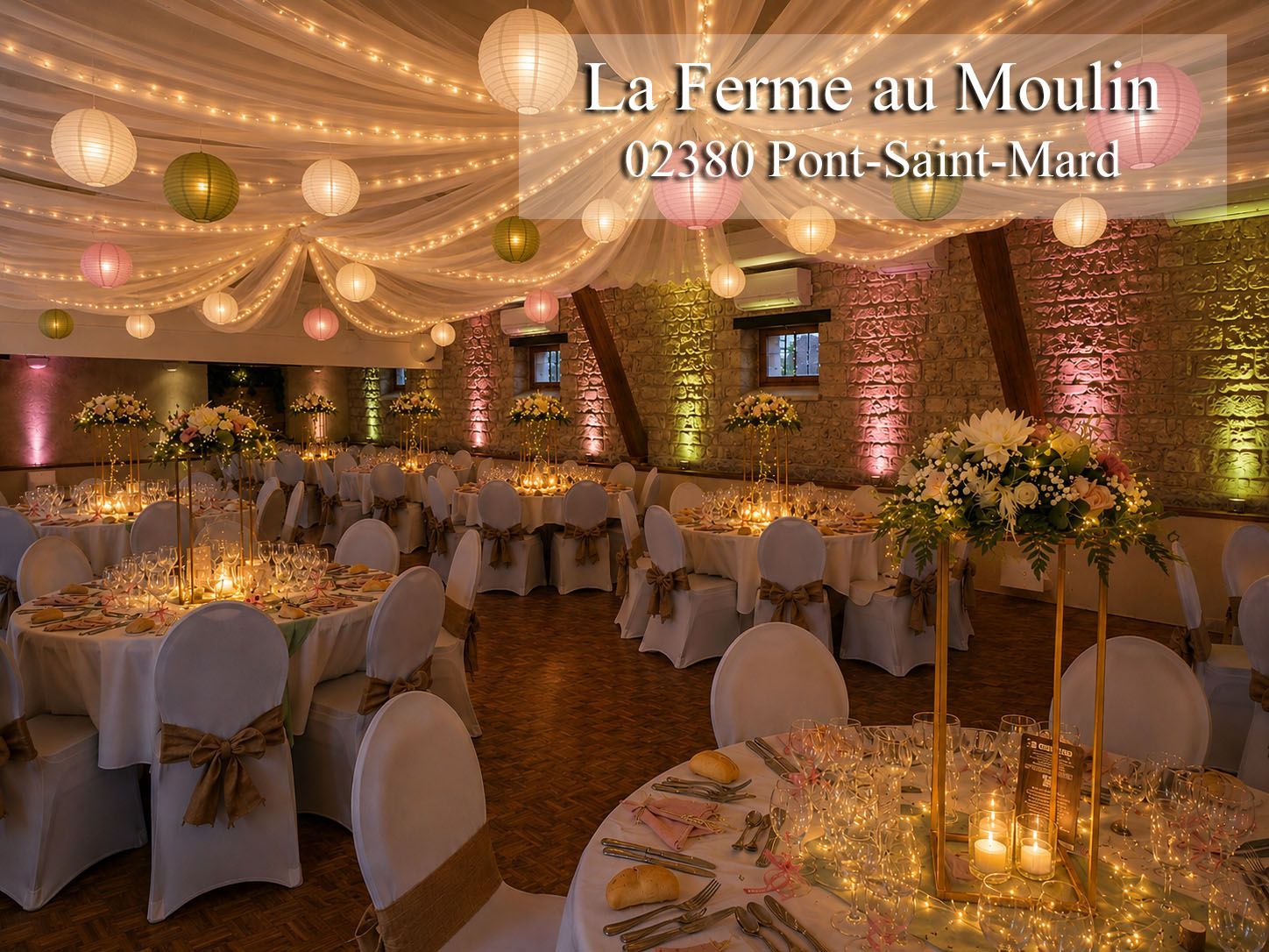 la ferme au moulin 02380 pont saint mard jean eric dj animation decoration led mariage aisne 02 ambiance led aisne