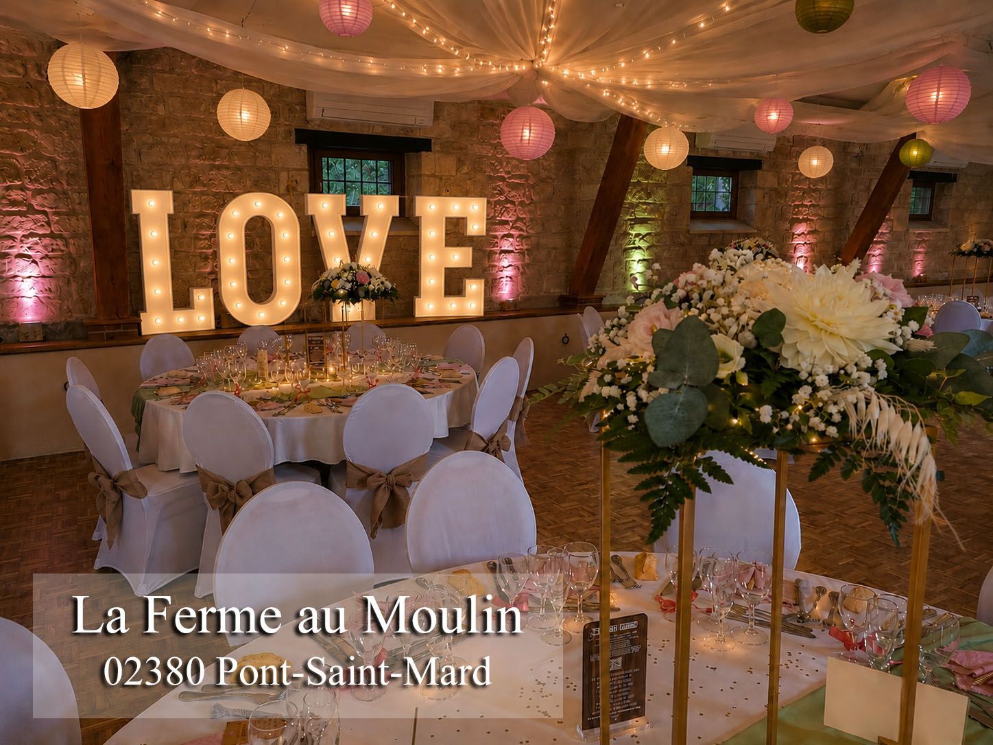la ferme au moulin jean eric dj animation 02380 pont saint mard aisne mariage aisne decoration led ambiance led