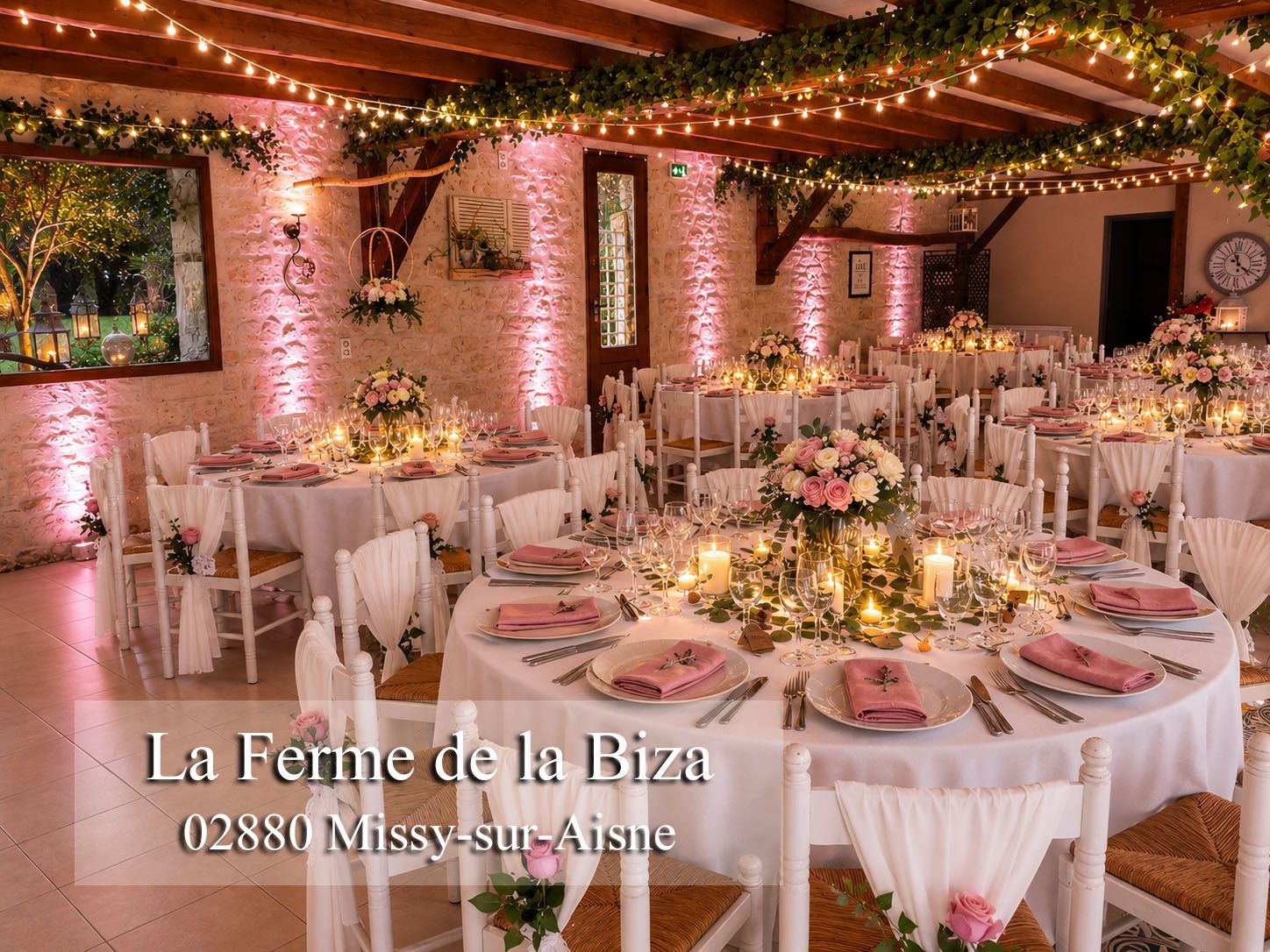 la ferme de la biza 02 missy sur aisne jean eric dj animation mariage aisne decoration led ambiance led mariage 