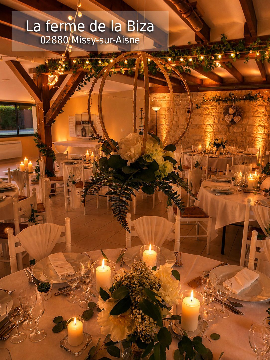 la ferme de la biza missy sur aisne 02 mariage jean eric dj animation decoration ambiance led