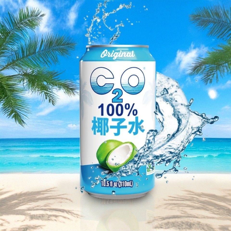 【敲敲嚴選】《C2O》100%純天然椰子水 310ML X 24入
