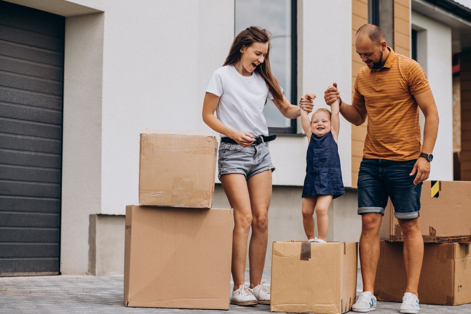 A family is moving into a new house.