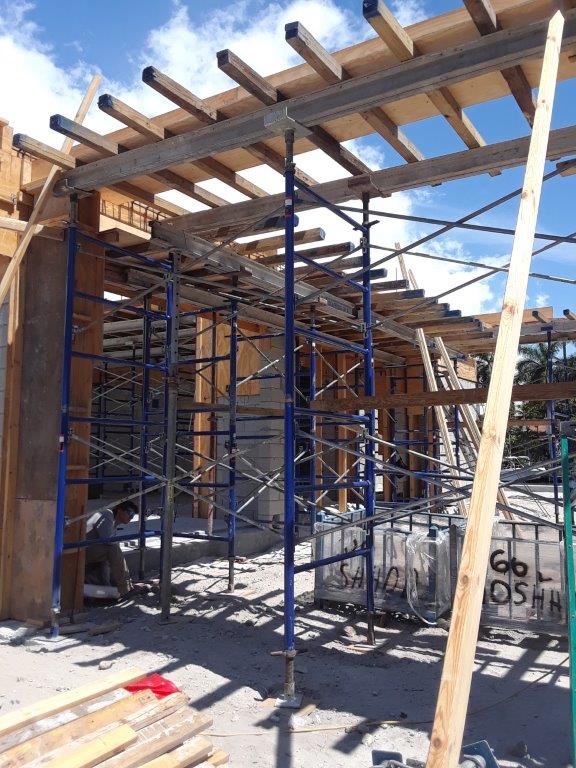 Construction Site With Scaffolding — Miami, FL — J & M Scaffolds of Florida