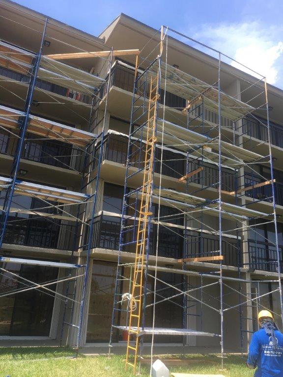 Scaffolding Around A Partially Built House — Miami, FL — J & M Scaffolds of Florida