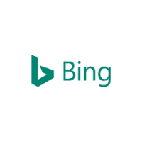 The bing logo is green and white on a white background.