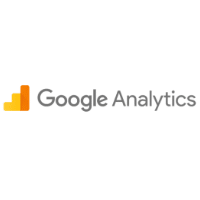 The google analytics logo is on a white background.