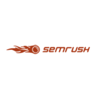 A logo for semrush with a flame on it