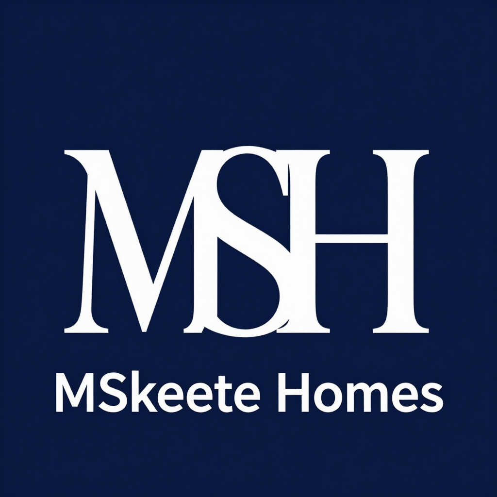 MSH logo in white on a dark blue background with the text &ldquo;MSkeete Homes&rdquo; below