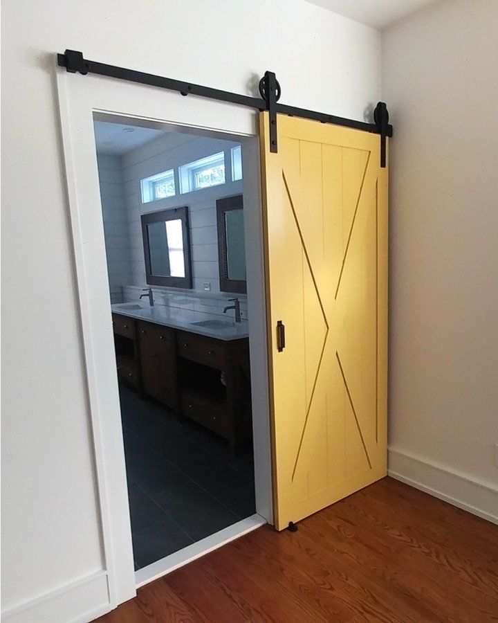 Custom solid wood barn door