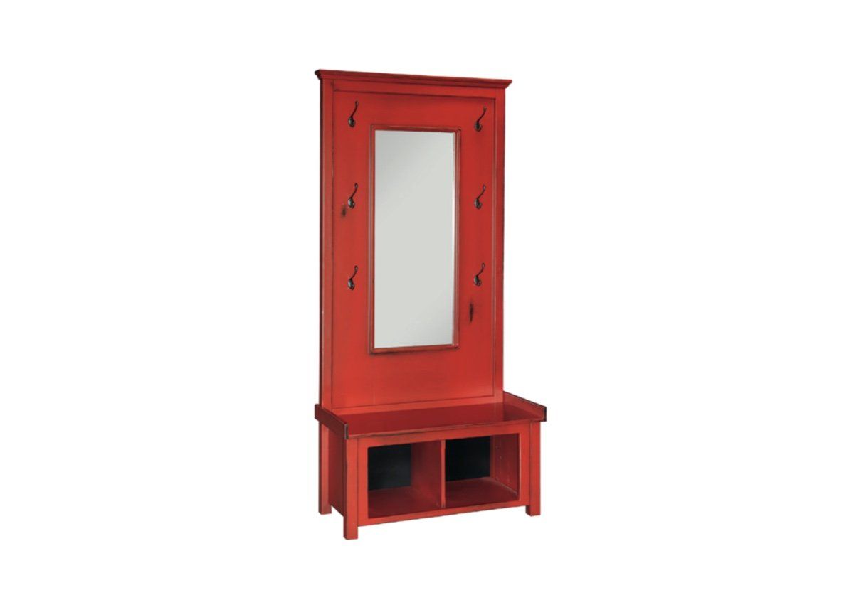 CY-50 High Back Hall Bench with Mirror