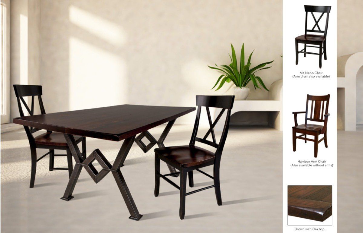 Oakland Dining Room Table with Mt. Nebo Chairs.