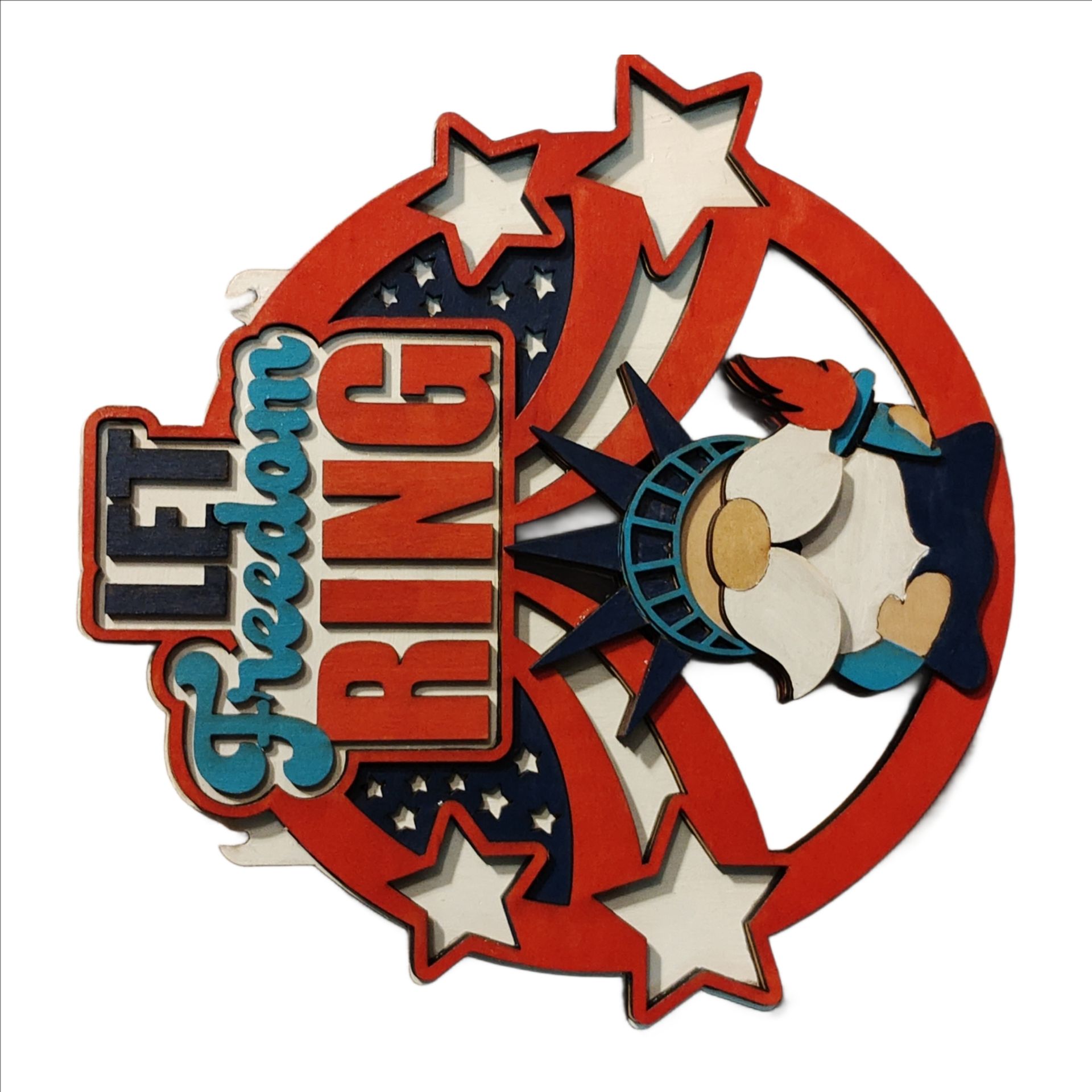 Let Freedom Ring Gnome Sign