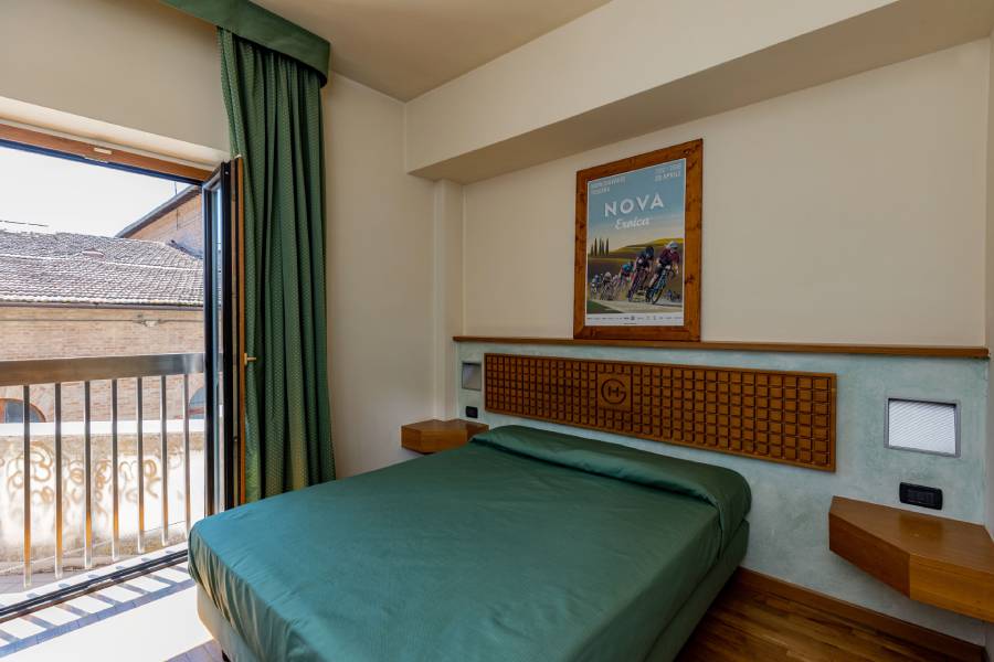 camera matrimoniale dell'hotel a buonconvento