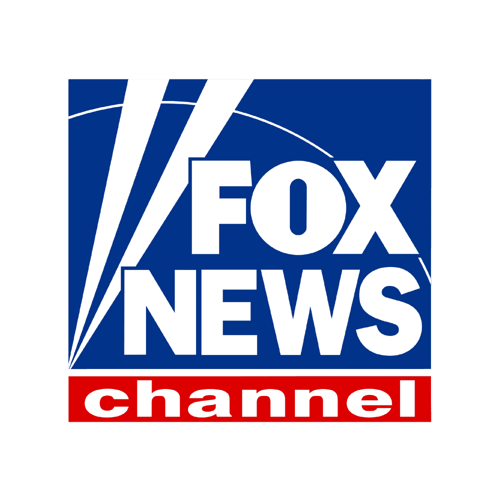 Fox News Channel logo: blue square with white lines, text