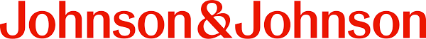 Johnson & johnson is written in red on a white background