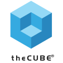 The cube logo is a blue cube with a square inside of it.