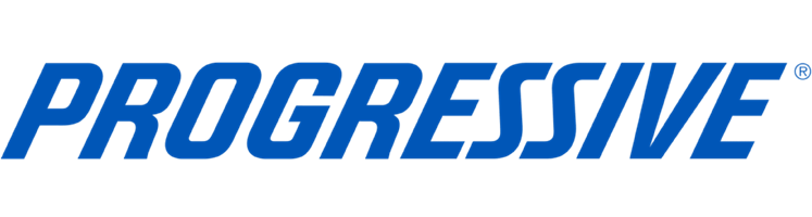 The progressive logo is blue and white on a white background.