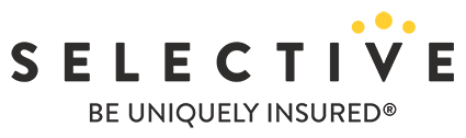 A logo for a company called selective be uniquely insured