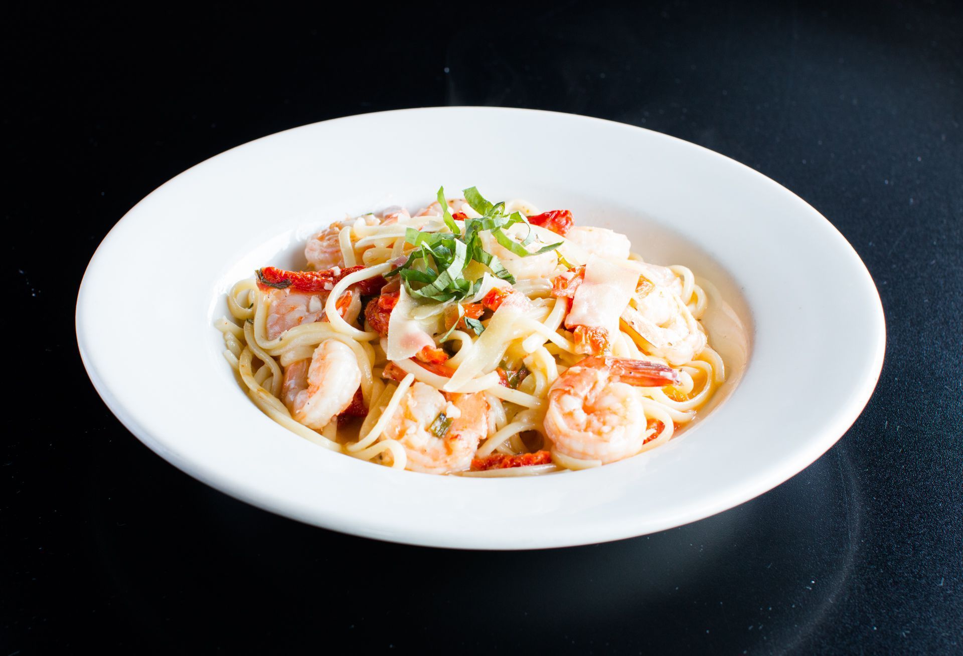 Shrimp Scampi from Peterlin 's restaurant and bar.