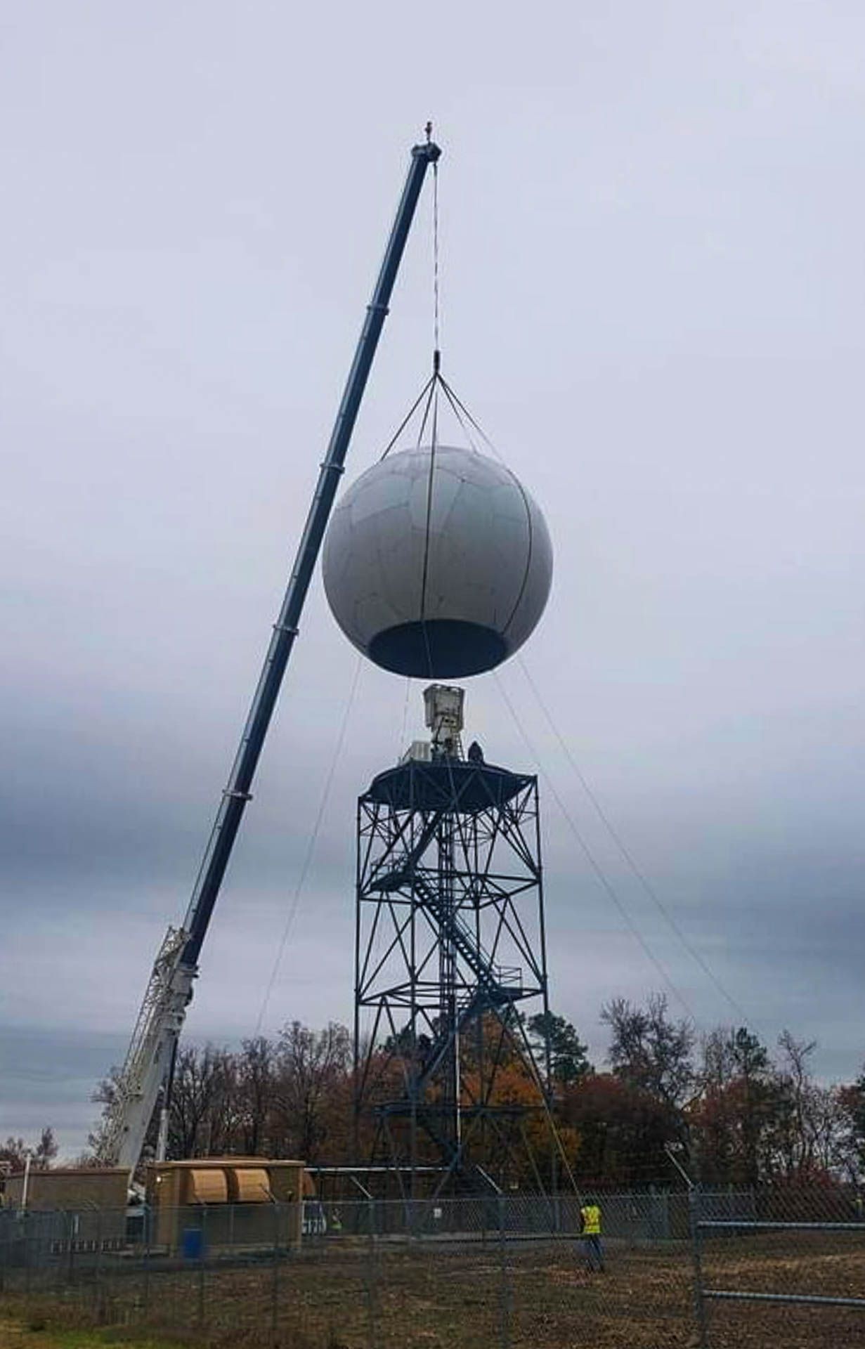 crane working on nuclear silo