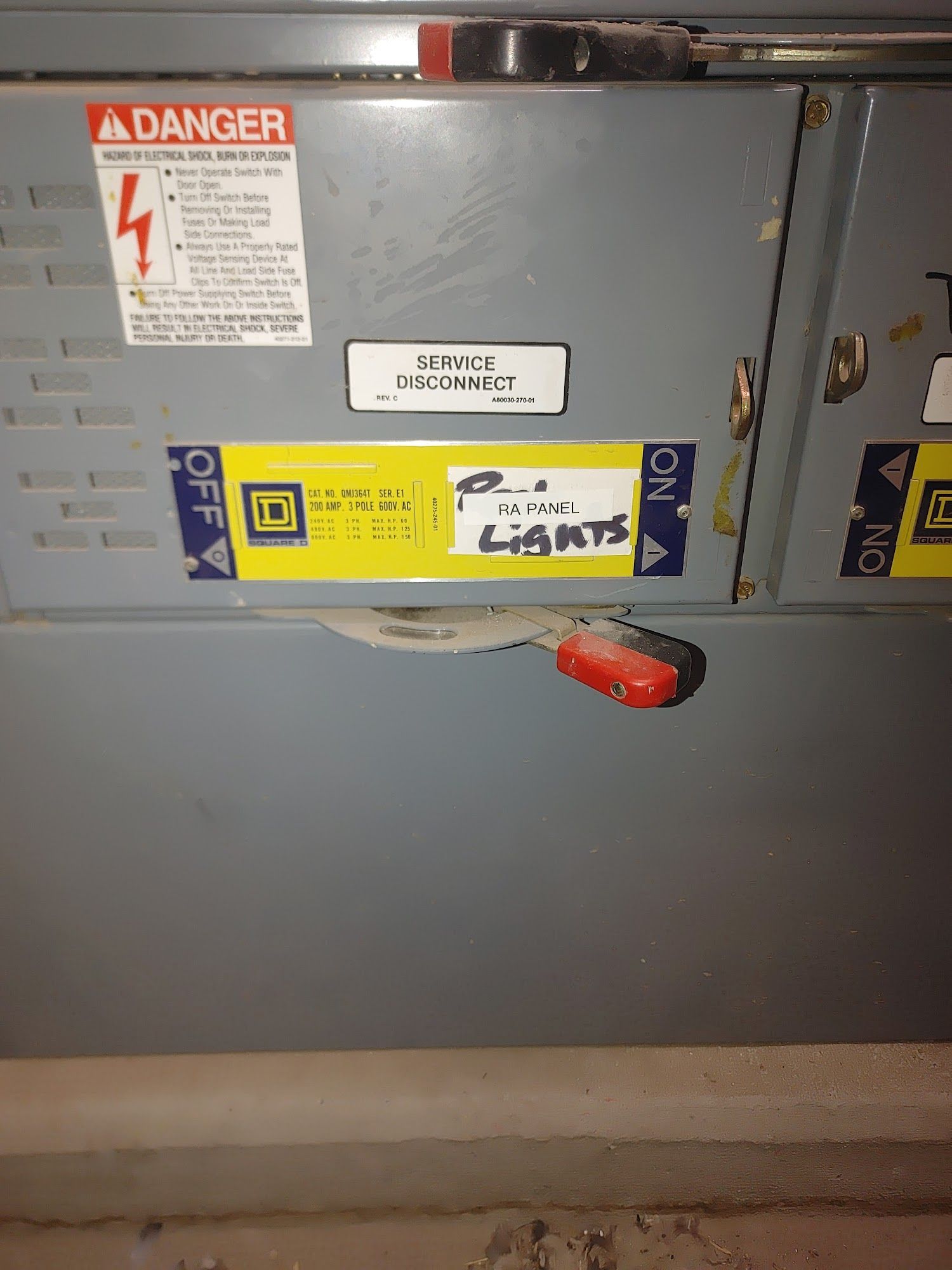 Electrical panel with 