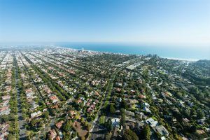 overlooking Los Angeles