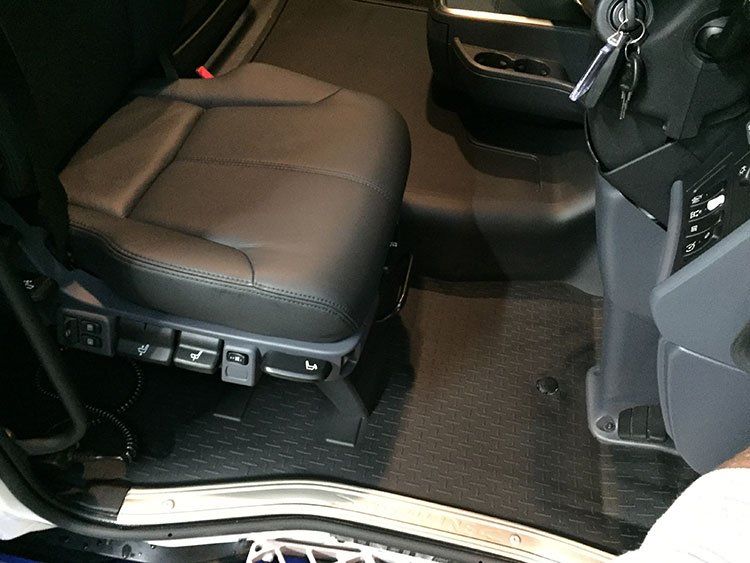 Inside of a HGV.