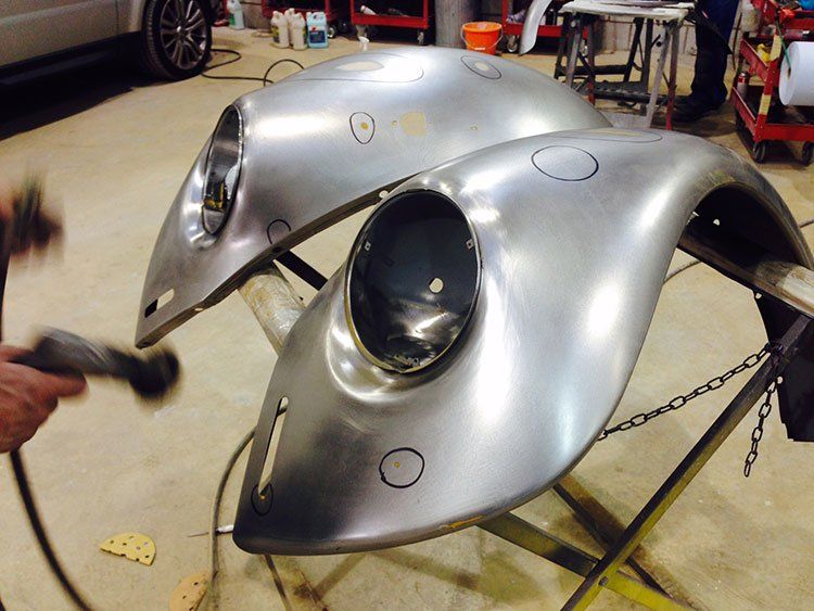 VW Beetle being restored in Grimsby.