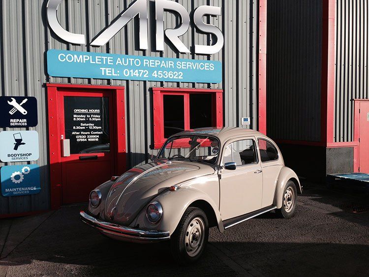 VW Beetle looking shiny after being restored.