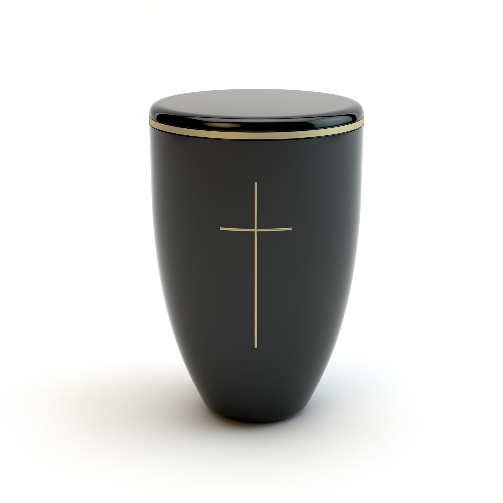 urna decorata con una croce