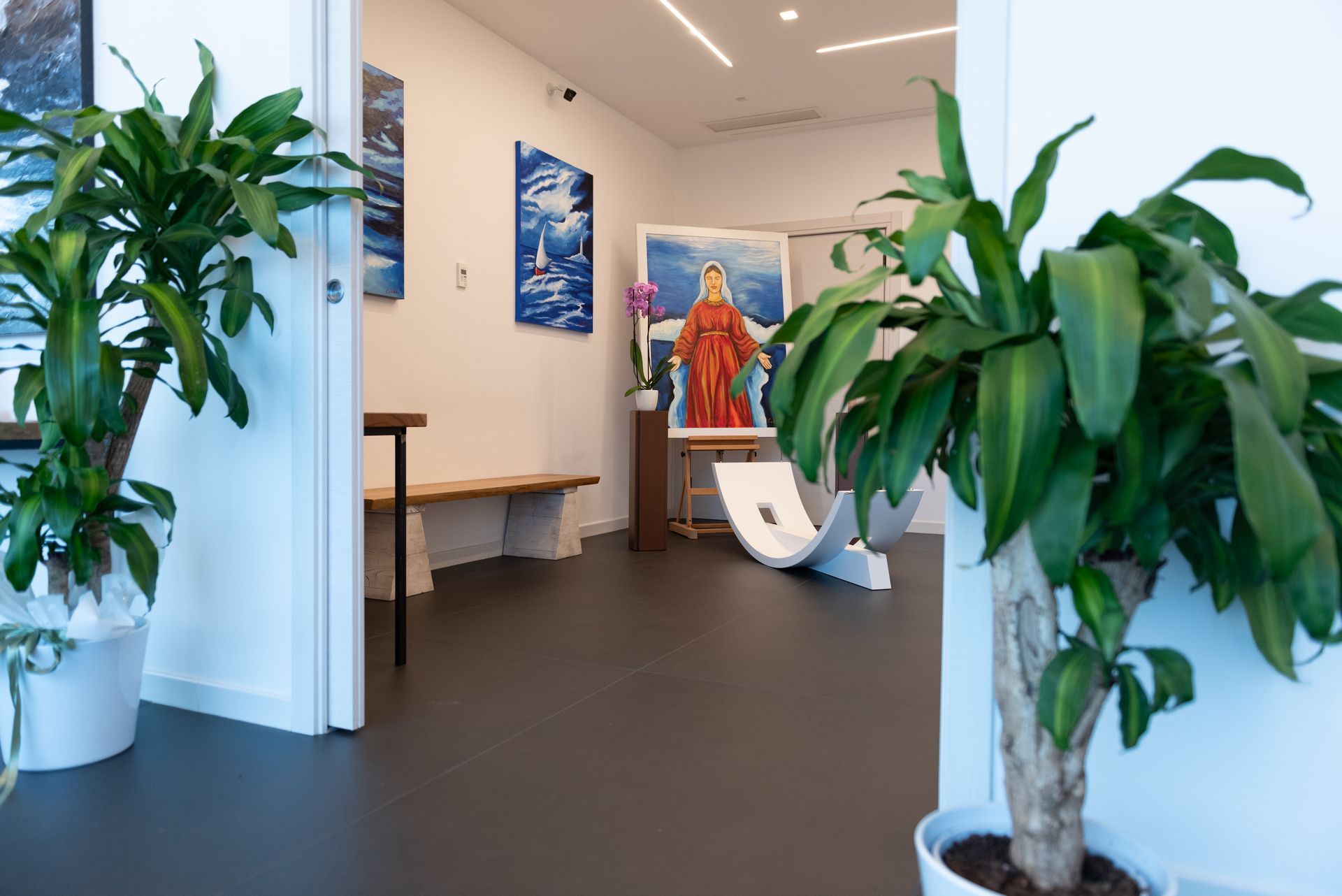 stanza interna della sala del commiato