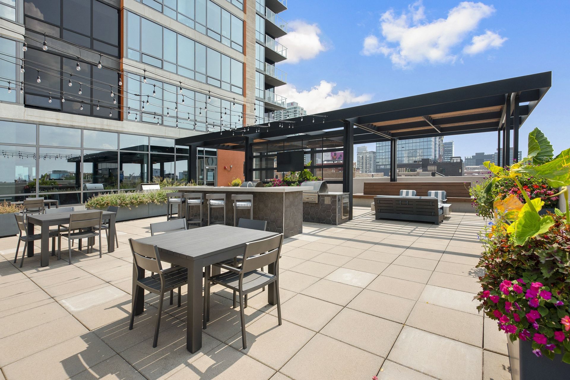 Deck with Seating at Reside on Green Street