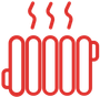 A red icon of a cup with steam coming out of it.