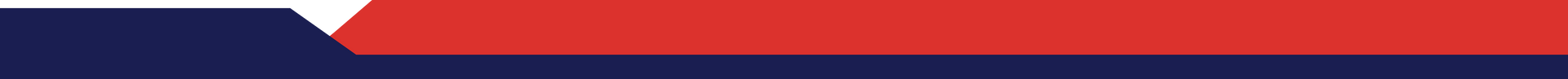A red and blue background with a white stripe on the bottom.