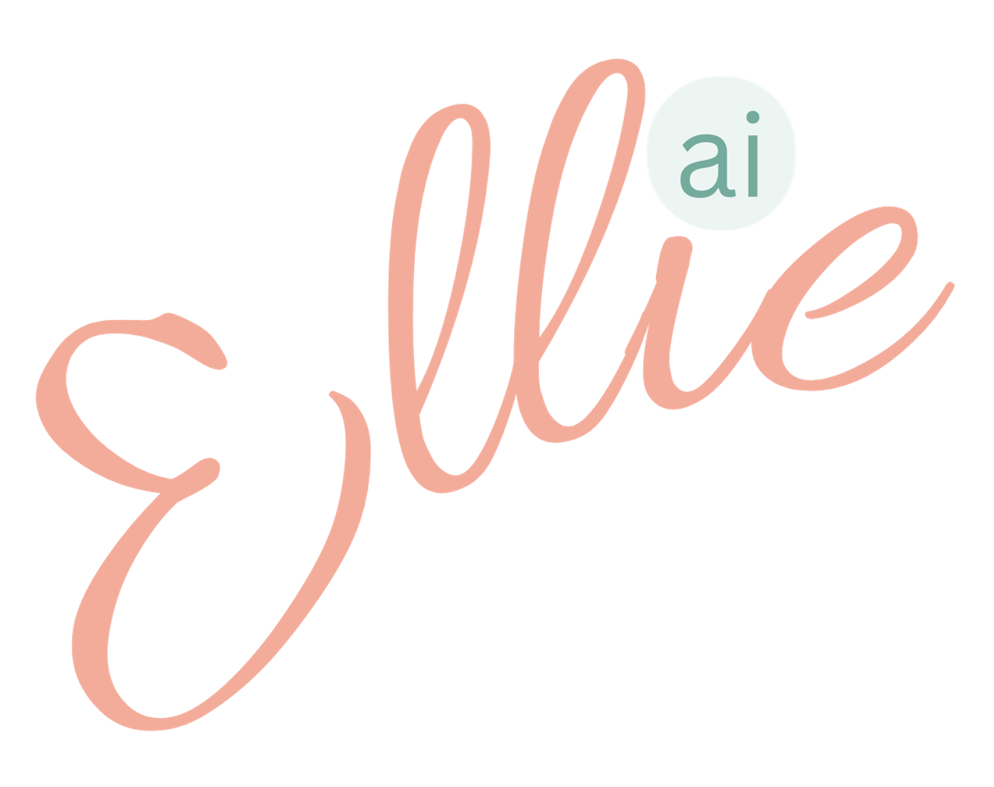 A pink circle with the word ellie on it