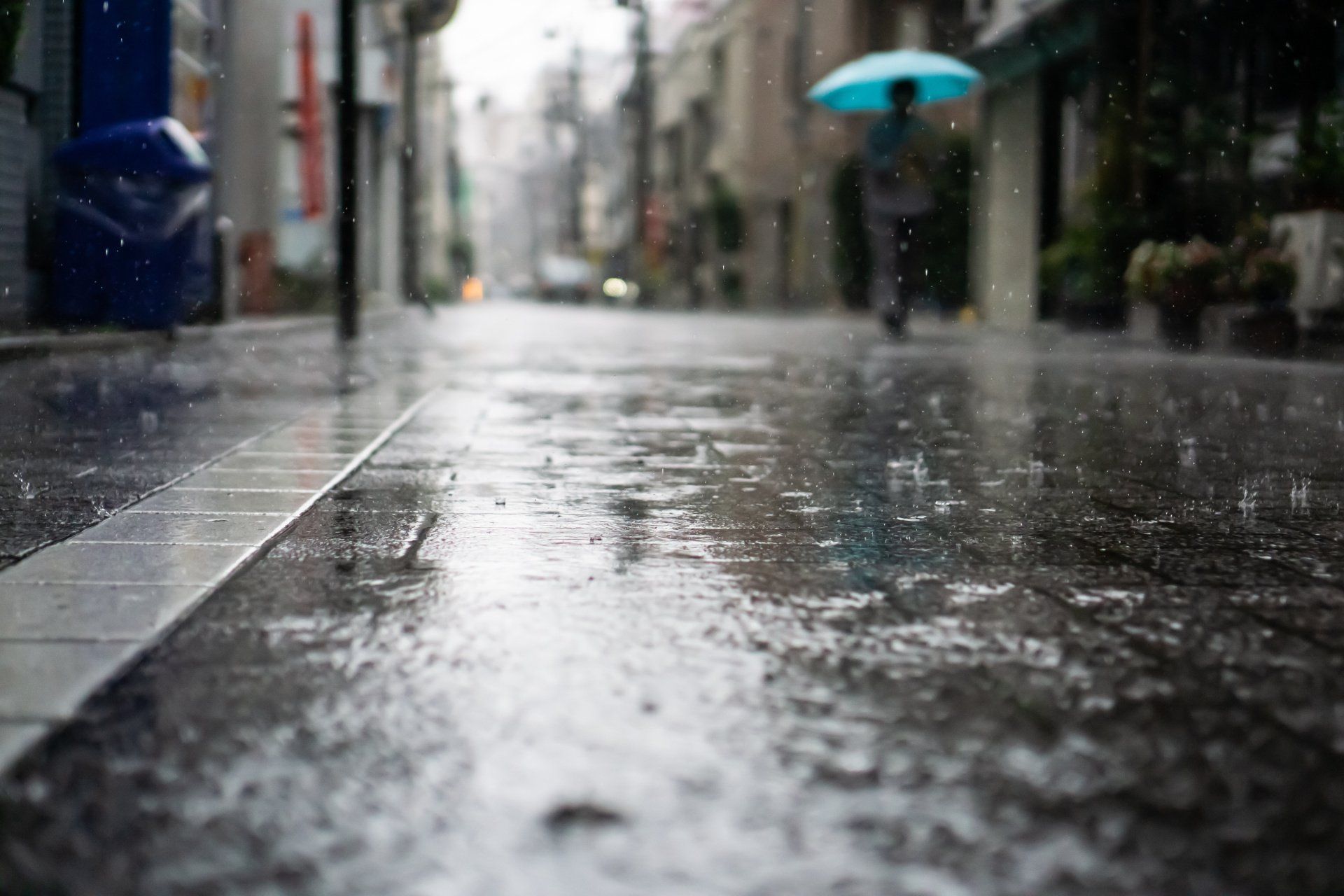 rainy day on the street