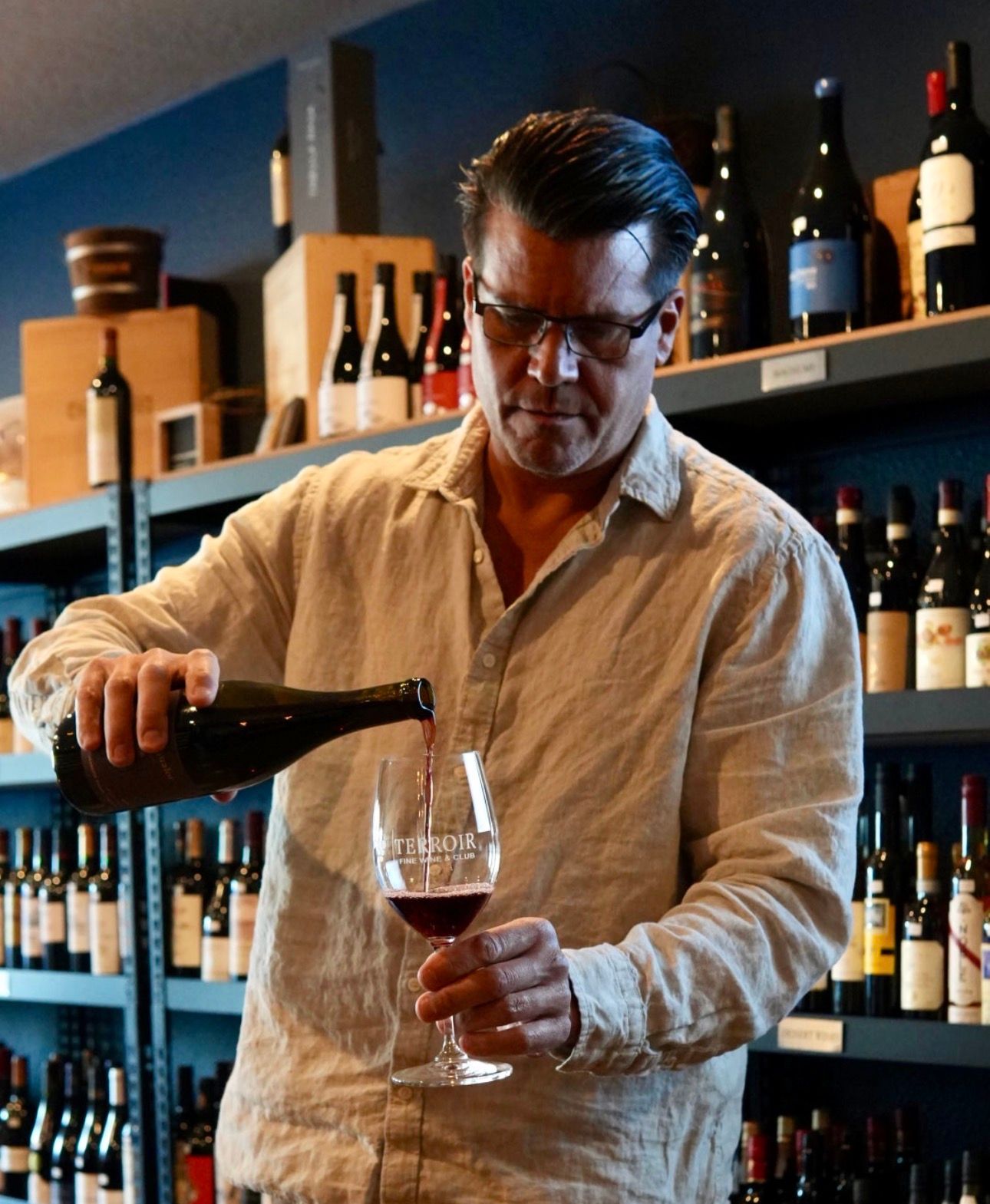 Travis Bertram with his wife and daughter