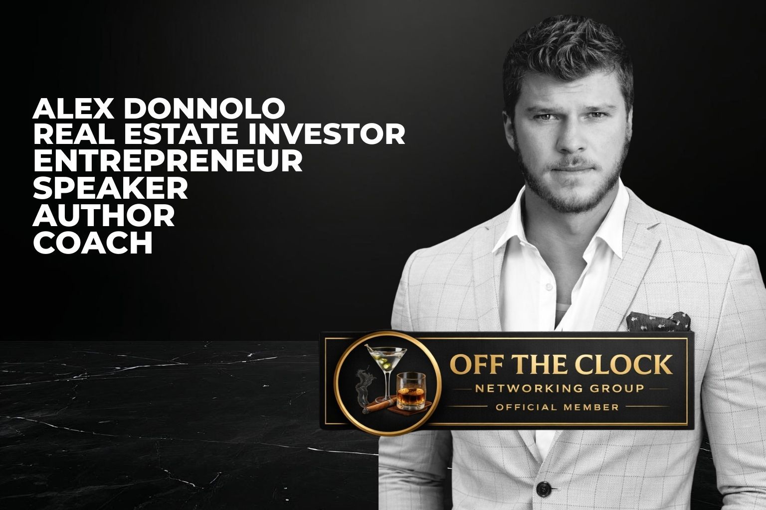 Travis Bertram, entrepreneur, marketer, founder, father, and leader. Member of Off The Clock Networking Group. Man with a beard.