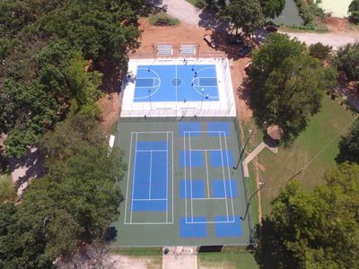 Paving Contractors In Oklahoma City — Basketball Court And Tennis Court in Oklahoma City, OK