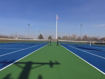 Tennis Courts — In Between View Of Two Tennis Courts in Oklahoma City, OK