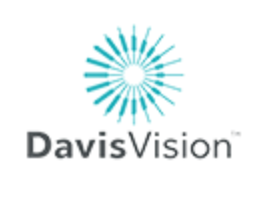 DavisVision logo: Light blue radial design above the company name in gray text.