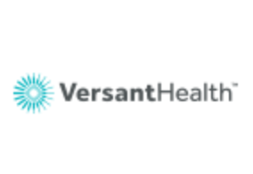 VersantHealth logo: teal burst graphic next to the text 