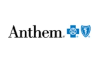 Anthem logo with text and blue medical symbol, plus a shield.