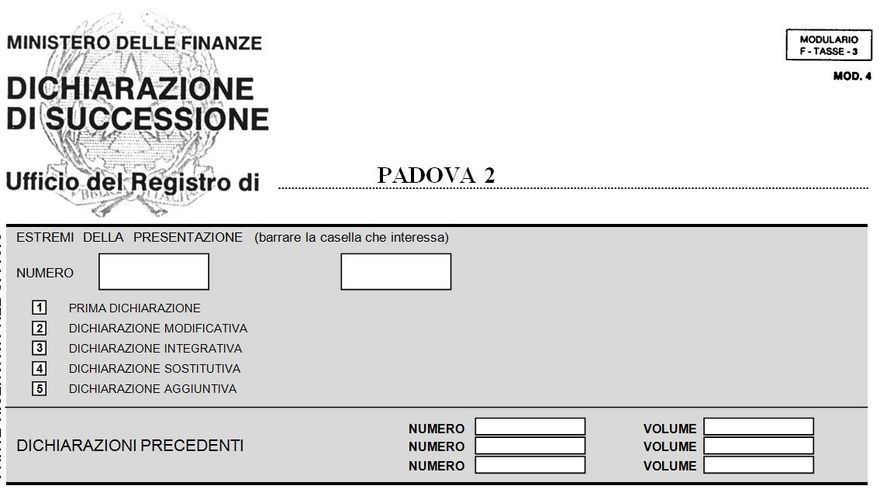 Denunce di successione