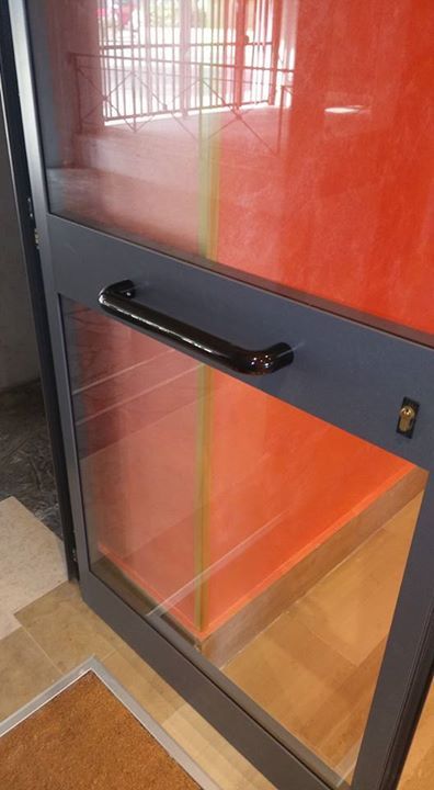 Porta in vetro e ferro per interni