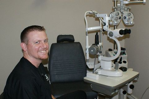 Dr. Mixon Smiling at his Clinic— Angleton, TX — Brent Mixon, OD