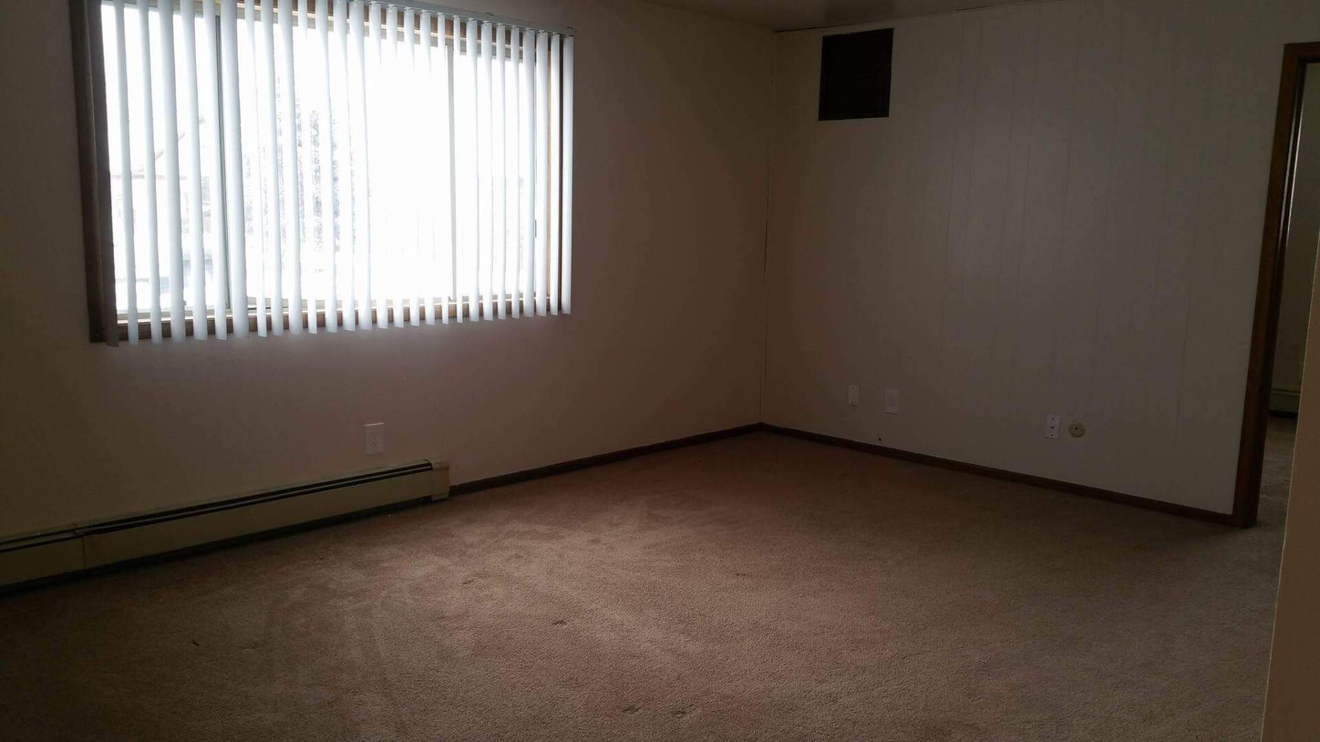 Interior of bedroom window