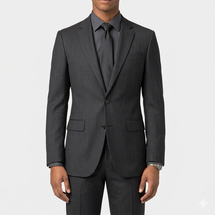 Una polo piegata, color avorio sporco, dalla texture particolare, con colletto interno blu e un quadrifoglio verde ricamato sul petto.