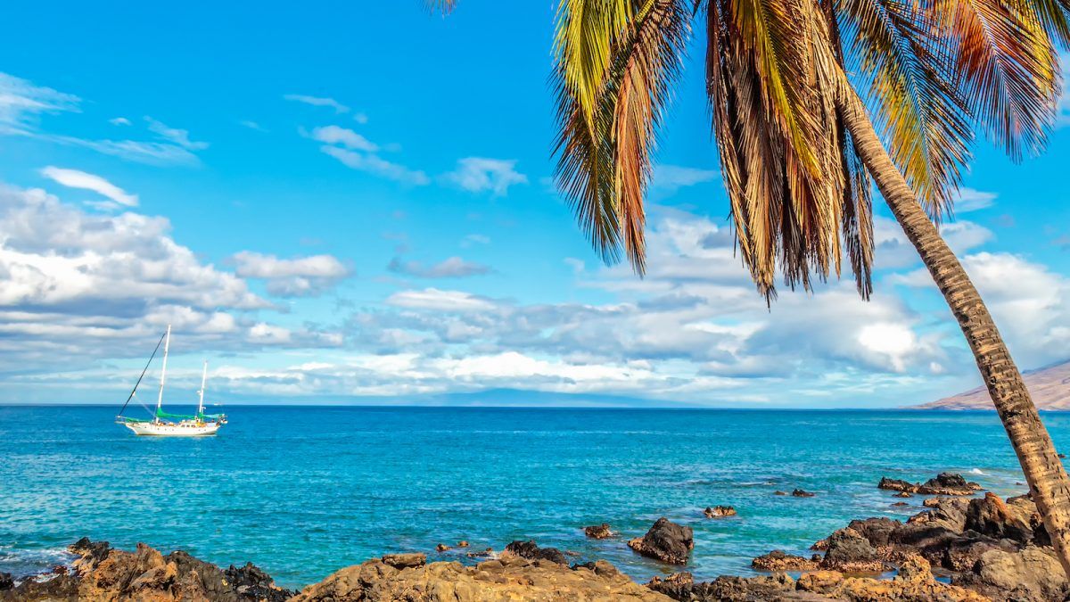 Maui white sand beach