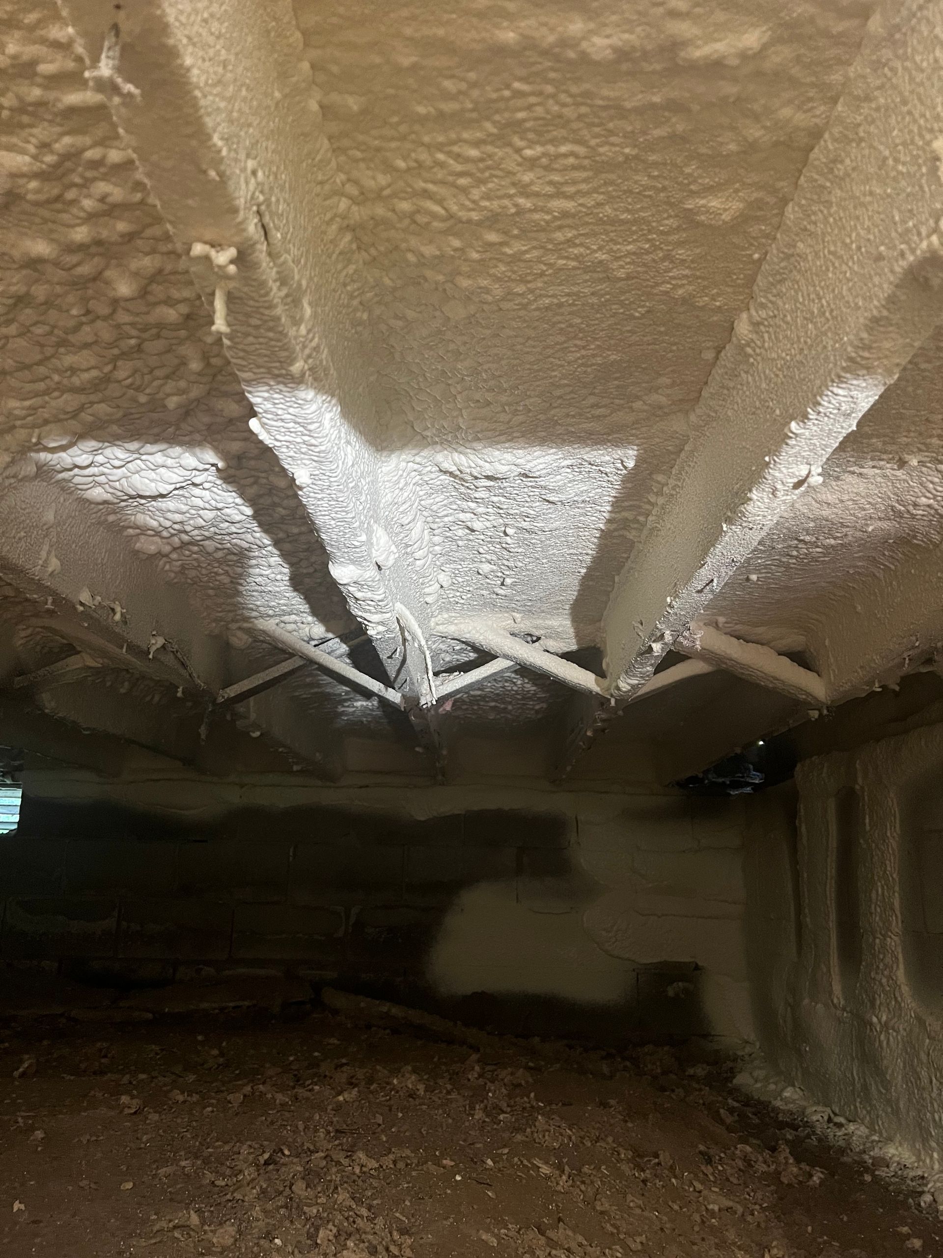 a room with a lot of insulation in it